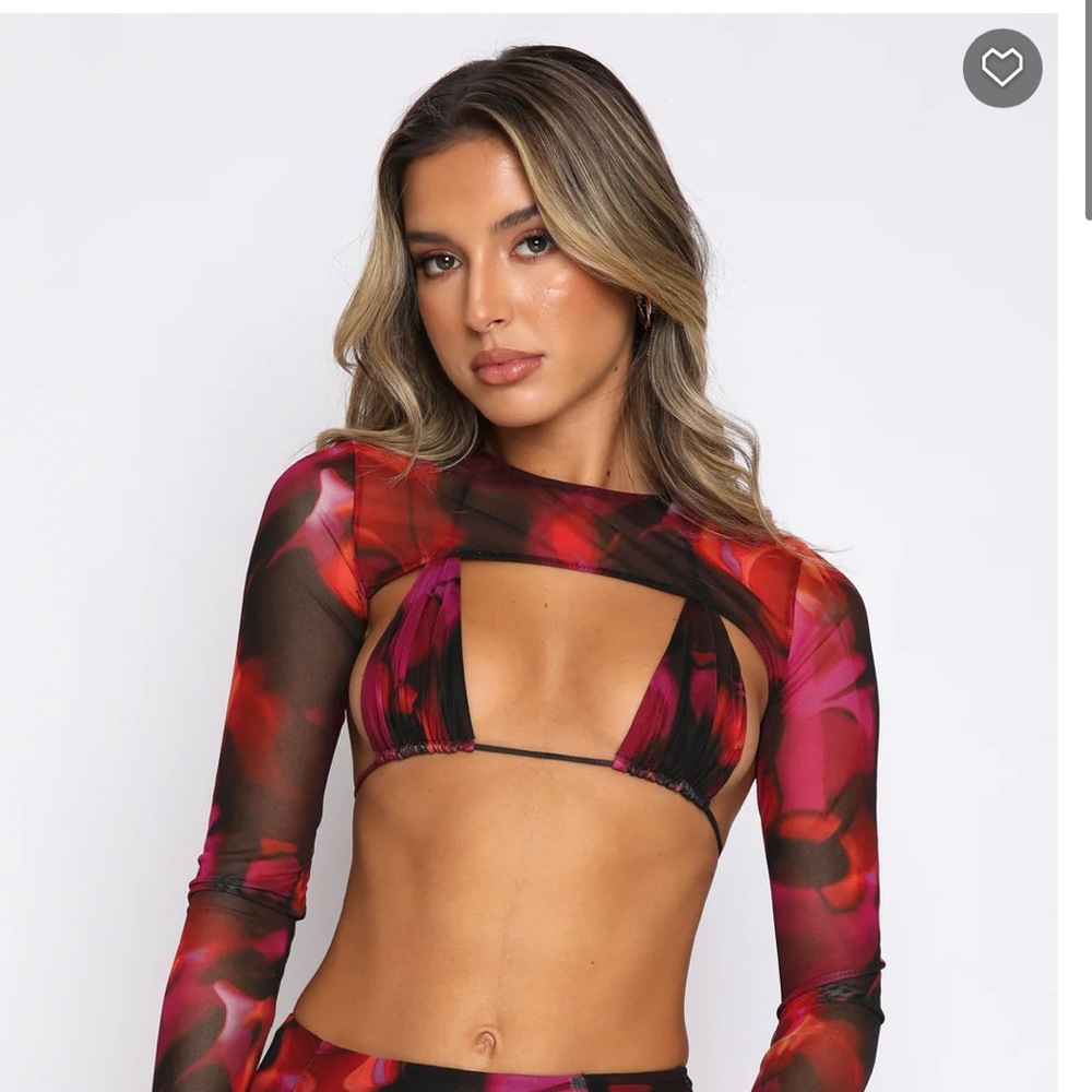 White Fox Pink Flame Shorts Set